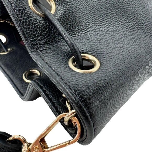 Chanel Business Affinity Caviar Quilted Leather Drawstring Bucket Bag Black - Picture 9 of 16
